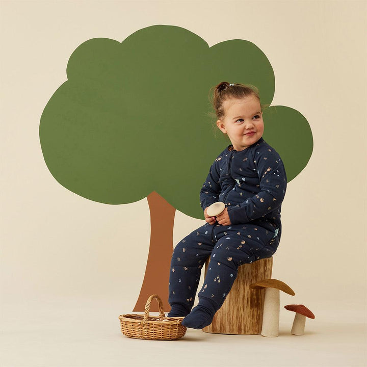 ergoPouch Organic Winter Long Sleeved Sleep Onesie - 3.5 TOG - Hedgehog-Sleeping Bags-Hedgehog-12-24m | Natural Baby Shower