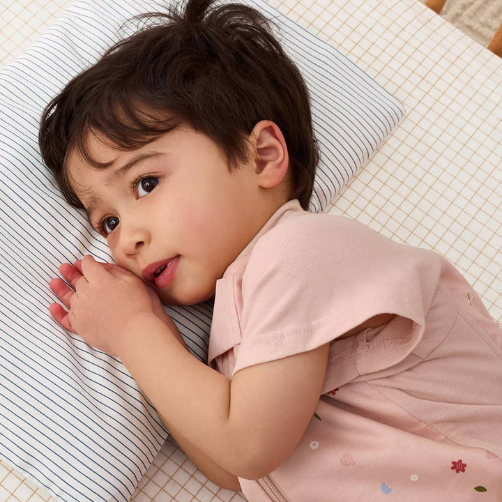 ergoPouch - Organic Toddler Pillow & Case - 0.3 TOG - Midnight Stripe-Bedding Sets-Midnight Stripe-Toddler | Natural Baby Shower