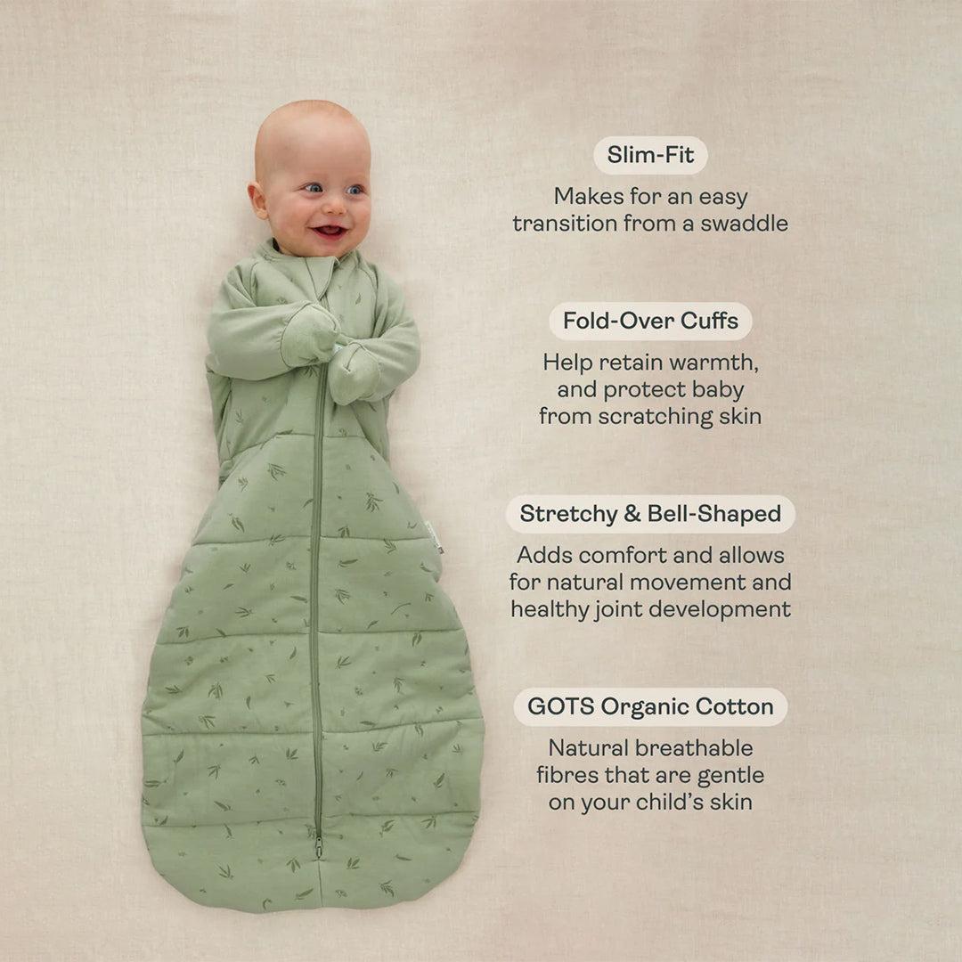 ergoPouch Organic Winter Sleeping Bag - Sage - 2.5 TOG-Sleeping Bags-Sage-3-12m | Natural Baby Shower