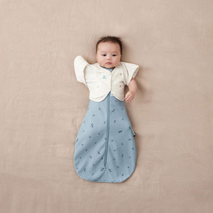 ergoPouch Organic Short Sleeved Butterfly Sleep Cardi - 0.2 TOG - Oatmeal-Sleepsuits-Oatmeal-0-3m | Natural Baby Shower