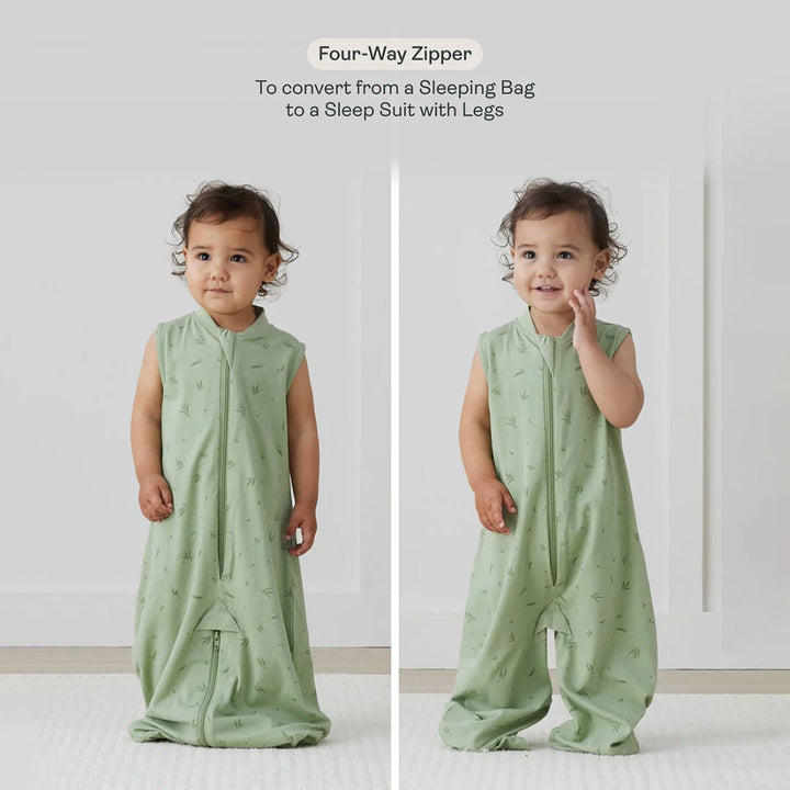 ergoPouch Organic Long Sleeved Sleepsuit Bag - Sage - TOG 3.5-Sleeping Bags-Sage-8-24m | Natural Baby Shower