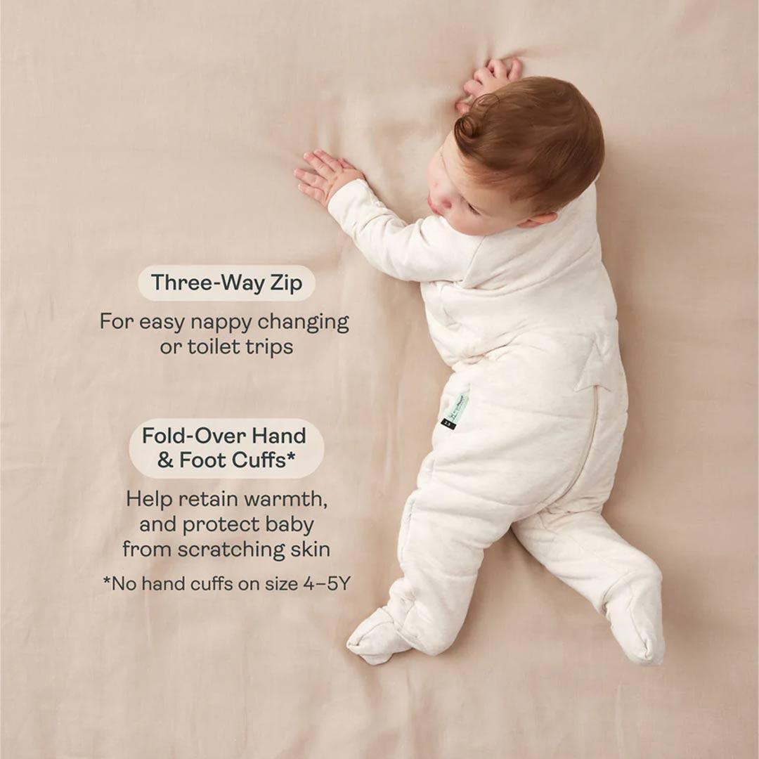 ergoPouch Organic Winter Long Sleeved Sleep Onesie - Sage - 2.5 TOG-Sleepsuits-Sage-6-12m | Natural Baby Shower