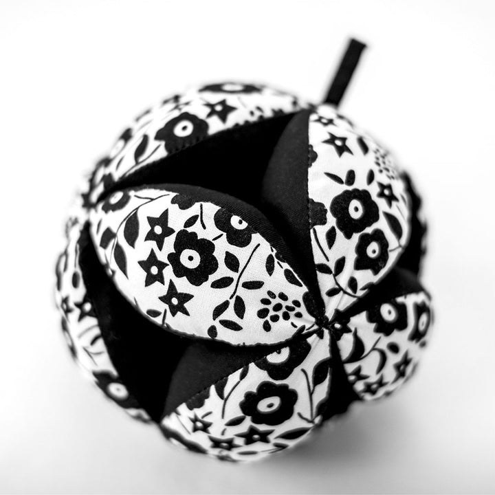 Etta Loves x LIBERTY Sensory Grasp Ball - Black & White-Soft Toys-Black & White- | Natural Baby Shower