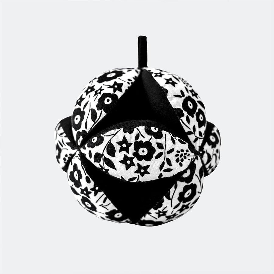 Etta Loves x LIBERTY Sensory Grasp Ball - Black & White-Soft Toys-Black & White- | Natural Baby Shower
