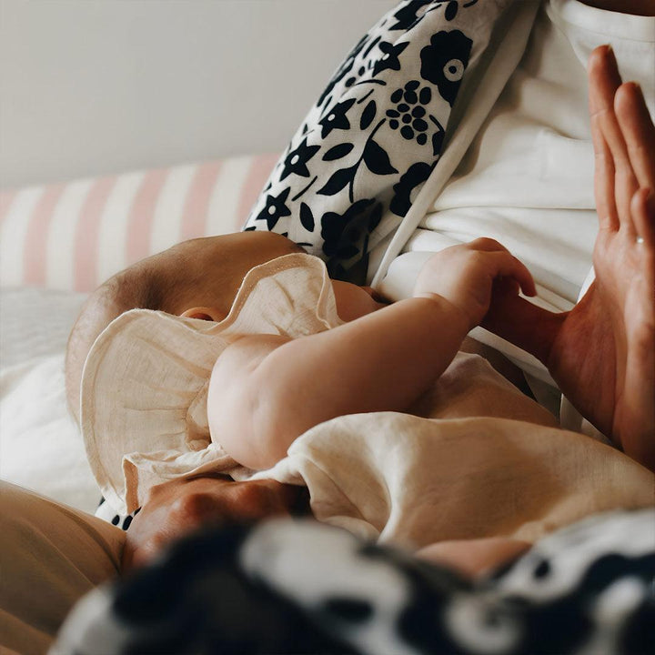 Etta Loves x LIBERTY Sensory XL 'Fairford Shadow' Muslin Swaddle - Black & White-Muslin Wraps-Black & White-120x120 | Natural Baby Shower