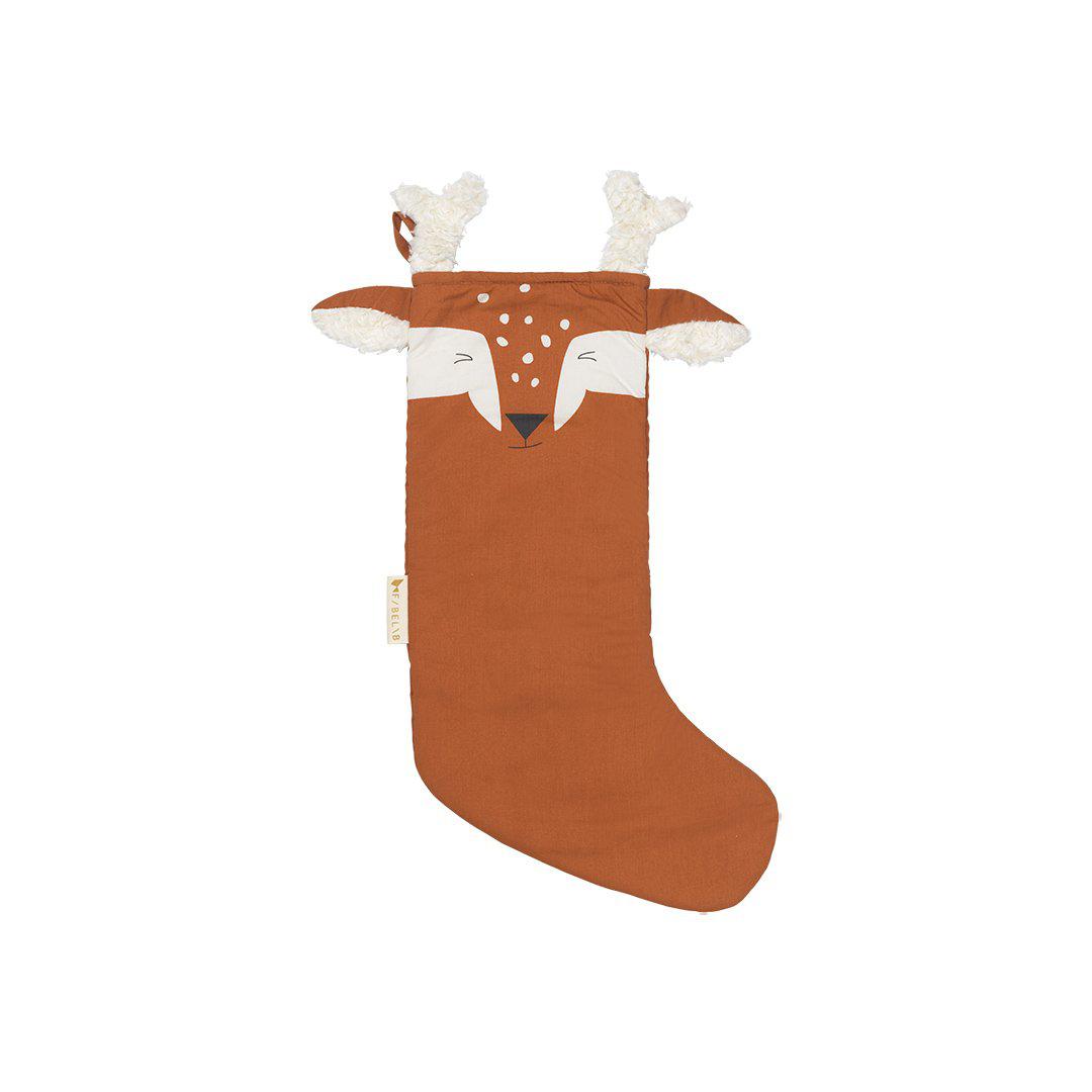 Outlet - Fabelab Christmas Deer Stocking - Cinnamon-Seasonal Decorations- | Natural Baby Shower
