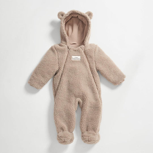 FINNSON Alf Eco Pram Suit Borg - Beige-Pramsuits-Beige-0-3m | Natural Baby Shower