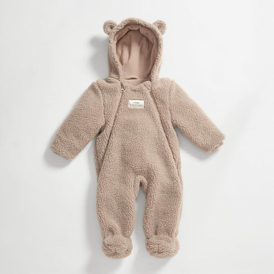 FINNSON Alf Eco Pram Suit Borg - Beige-Pramsuits-Beige-0-3m | Natural Baby Shower