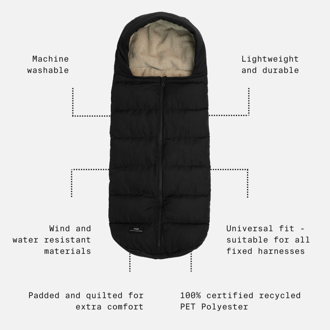 Finnson Alma Universal Eco Quilted Footmuff - Choc Leoaprd-Footmuffs- | Natural Baby Shower