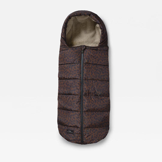 Finnson Alma Universal Eco Quilted Footmuff - Choc Leoaprd-Footmuffs- | Natural Baby Shower