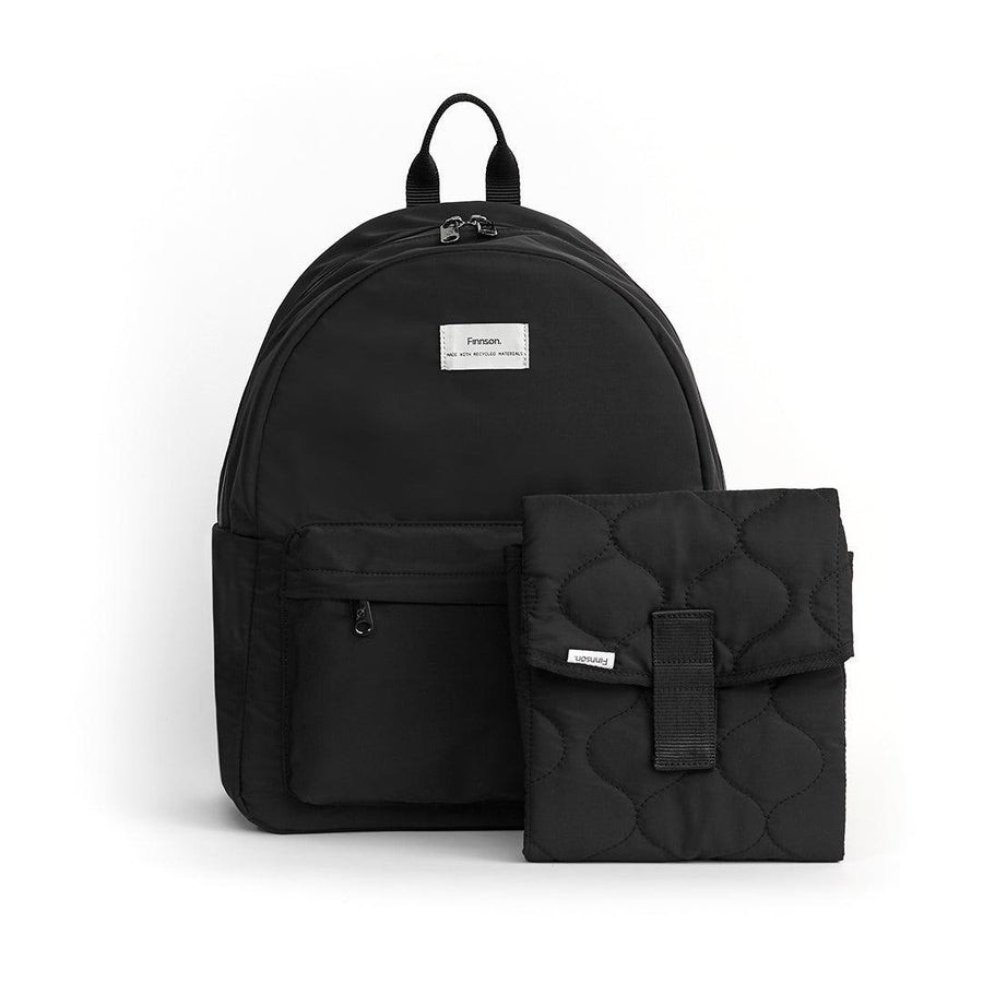 Finnson Ana Eco Changing Backpack - Black-Changing Bags-Black- | Natural Baby Shower