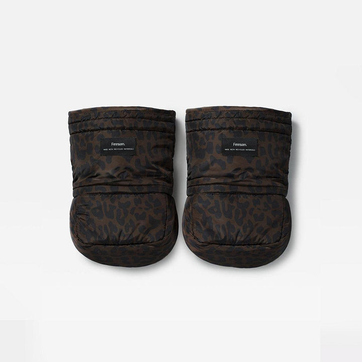 Finnson Astrid Eco Stroller Mittens - Choc Leoaprd-Stroller Mittens- | Natural Baby Shower