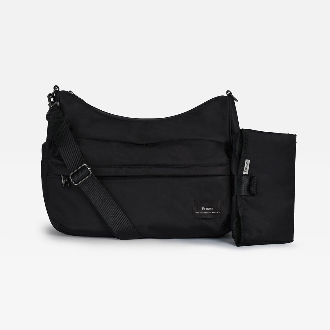 Finnson Clara Eco Oversized Changing Bag - Black-Changing Bags- | Natural Baby Shower