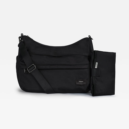 Finnson Clara Eco Oversized Changing Bag - Black-Changing Bags- | Natural Baby Shower
