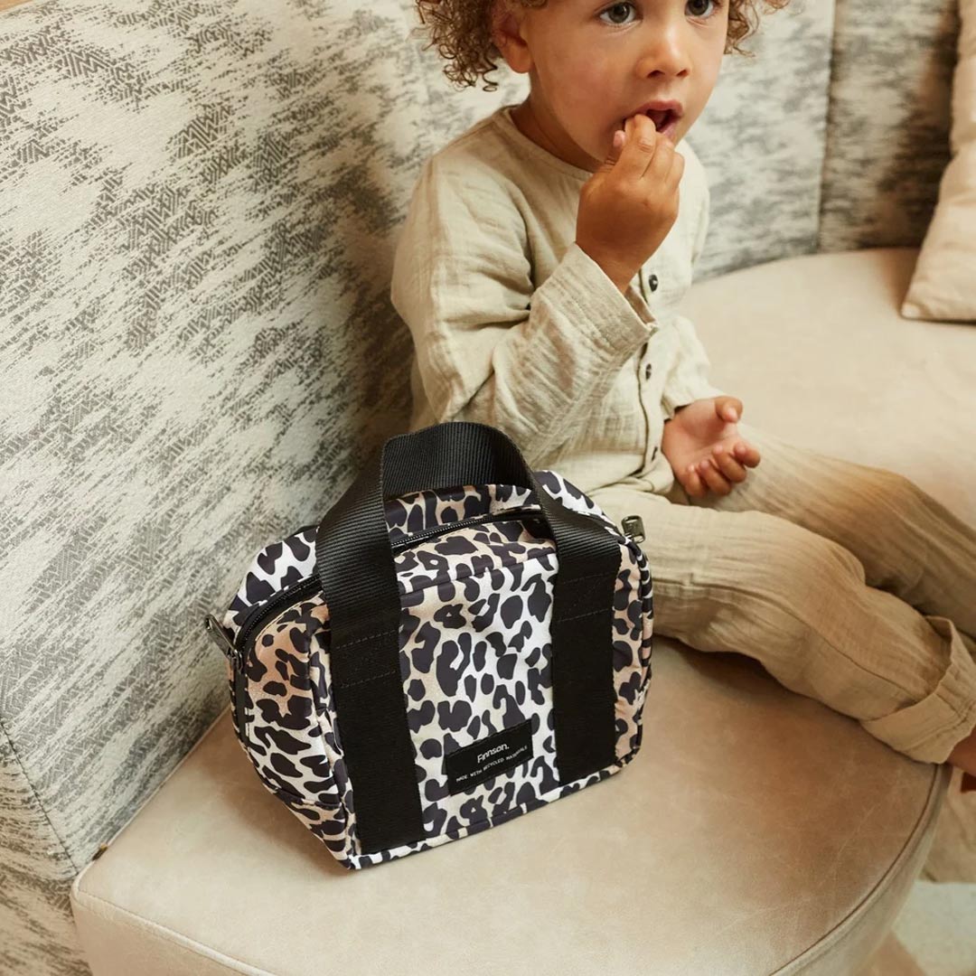 Finnson Ebba Eco Lunch/Snack Cool Bag - Leopard-Lunch Bags-Leopard- | Natural Baby Shower