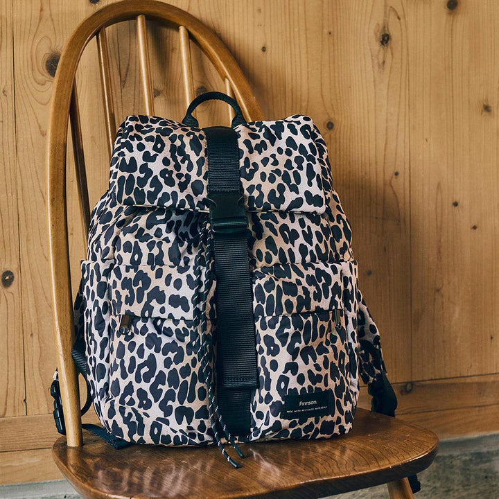 Finnson Elise Eco Changing Backpack & Changing Mat - Leopard-Changing Bags-Leopard- | Natural Baby Shower