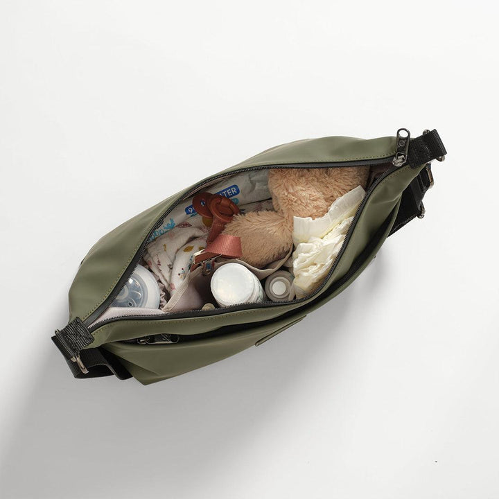 Finnson Fia Eco Oversized Stroller Organiser - Khaki-Stroller Organisers-Khaki-One Size | Natural Baby Shower