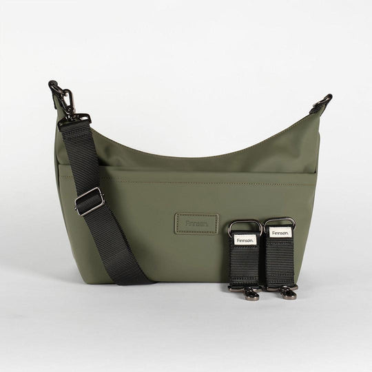 Finnson Fia Eco Oversized Stroller Organiser - Khaki-Stroller Organisers-Khaki-One Size | Natural Baby Shower