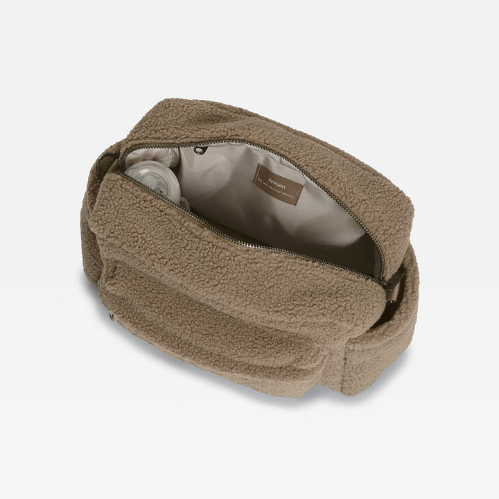 Finnson Freya Eco Oversized Stroller Organiser - Mocha Borg-Stroller Organisers- | Natural Baby Shower