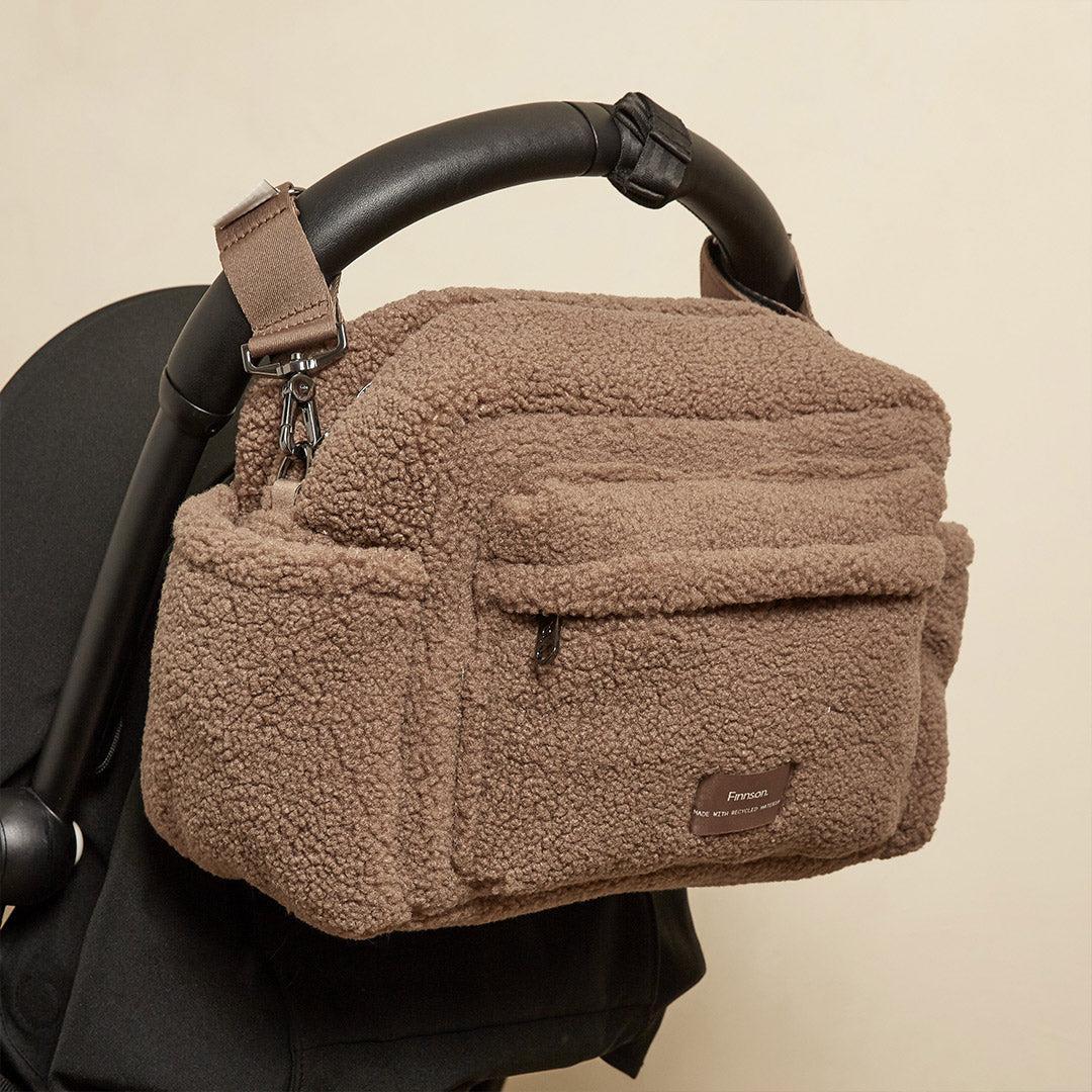 Finnson Freya Eco Oversized Stroller Organiser - Mocha Borg-Stroller Organisers- | Natural Baby Shower