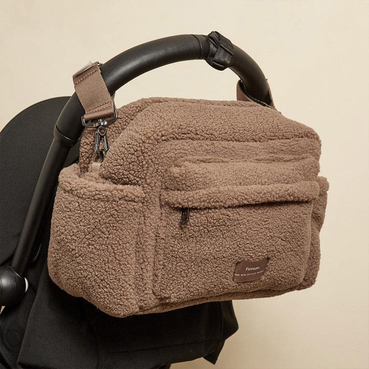 Finnson Freya Eco Oversized Stroller Organiser - Mocha Borg-Stroller Organisers- | Natural Baby Shower