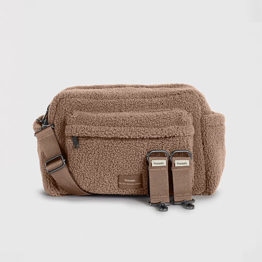 Finnson Freya Eco Oversized Stroller Organiser - Mocha Borg-Stroller Organisers- | Natural Baby Shower