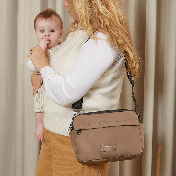 Finnson Frida Eco Stroller Organiser - Mocha-Stroller Organisers- | Natural Baby Shower