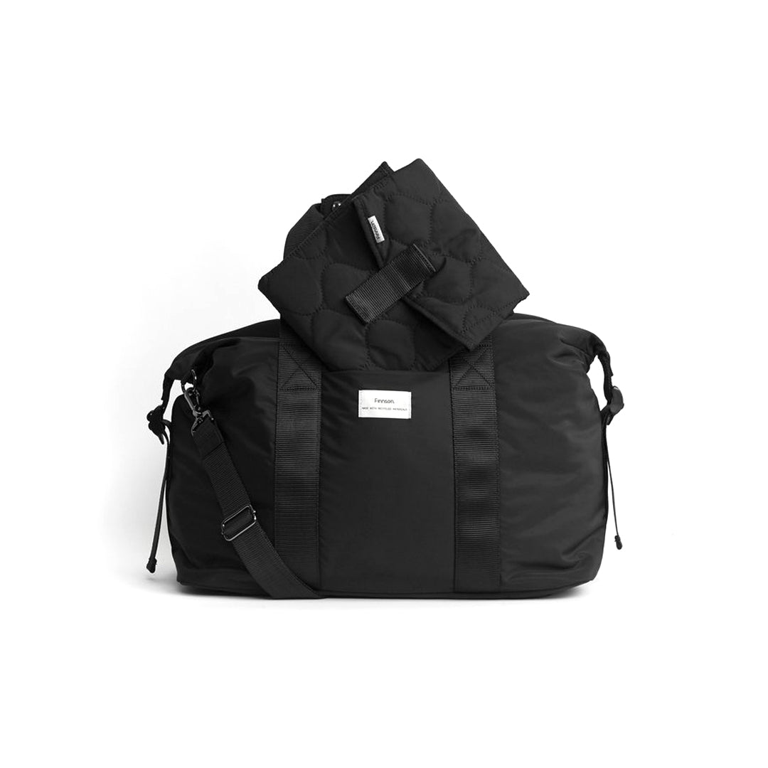 Finnson Ida Eco Holdall/ Hospital Bag With Changing Mat Black