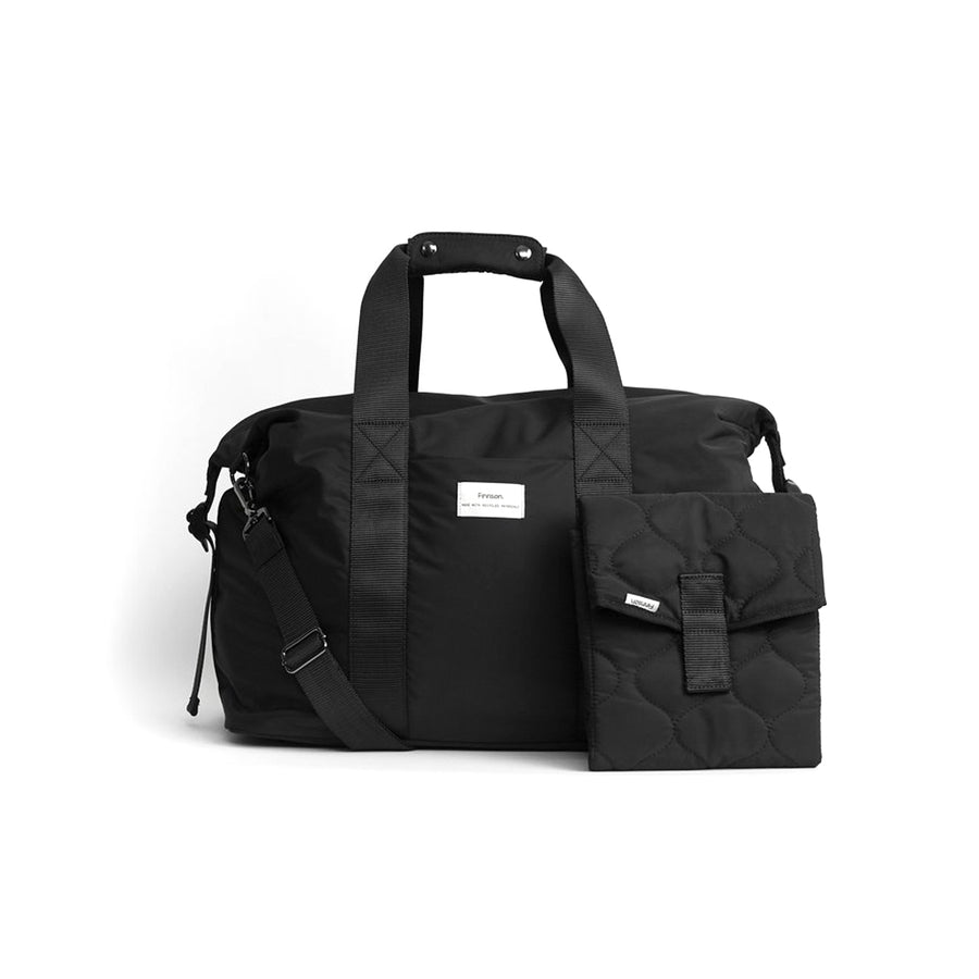 Finnson Ida Eco Holdall/ Hospital Bag With Changing Mat - Black-Changing Bags-Black- | Natural Baby Shower