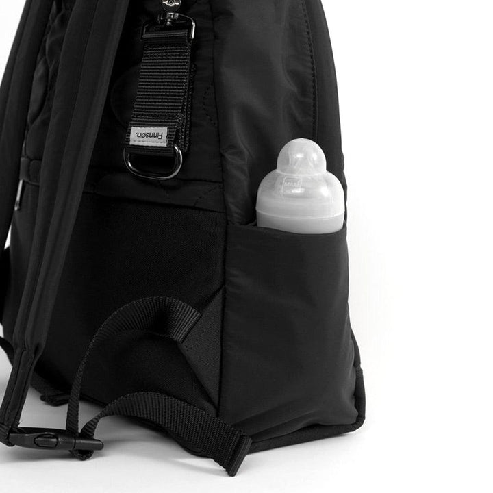 Finnson Inge Eco Changing Backpack With Changing Mat - Black-Changing Bags-Black- | Natural Baby Shower