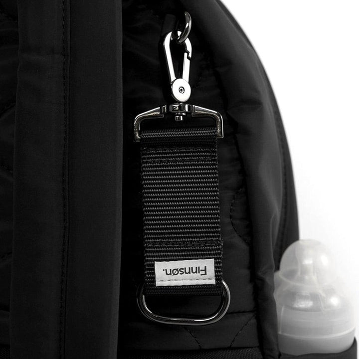 Finnson Inge Eco Changing Backpack With Changing Mat - Black-Changing Bags-Black- | Natural Baby Shower