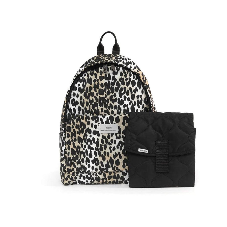 Finnson Inge Eco Changing Backpack With Changing Mat - Leopard-Changing Bags-Leopard- | Natural Baby Shower