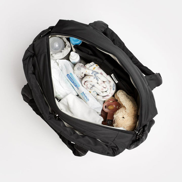 Finnson Innes Eco Holdall Changing Bag With Changing Mat - Black-Changing Bags-Black- | Natural Baby Shower