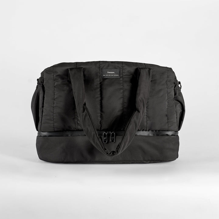 Finnson Innes Eco Holdall Changing Bag With Changing Mat - Black-Changing Bags-Black- | Natural Baby Shower