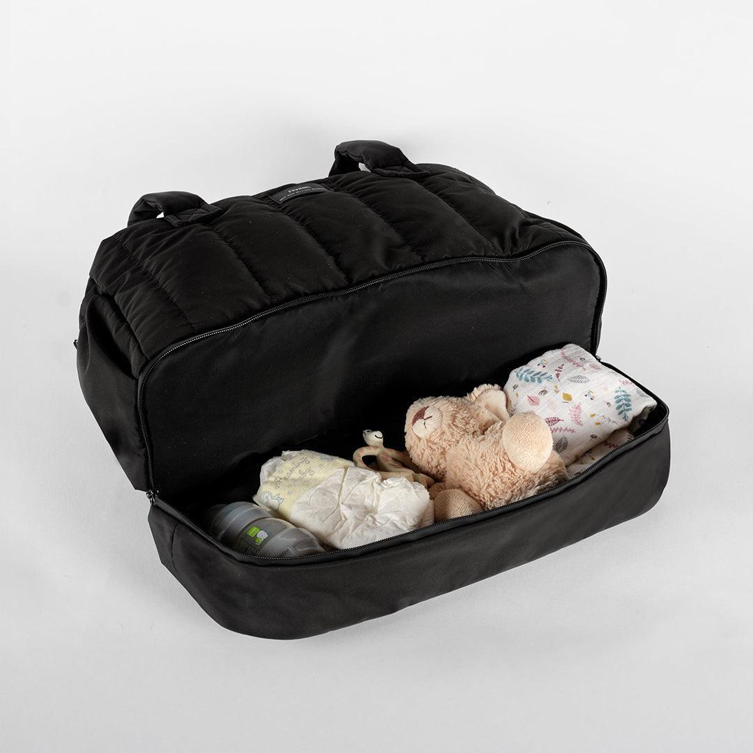 Finnson Innes Eco Holdall Changing Bag With Changing Mat - Black-Changing Bags-Black- | Natural Baby Shower