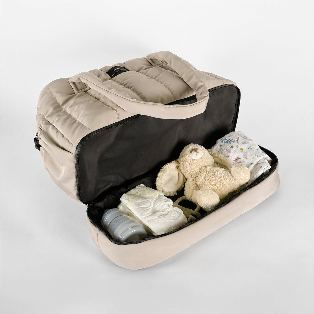 Finnson Innes Eco Holdall Changing Bag With Changing Mat - Taupe-Changing Bags-Taupe- | Natural Baby Shower