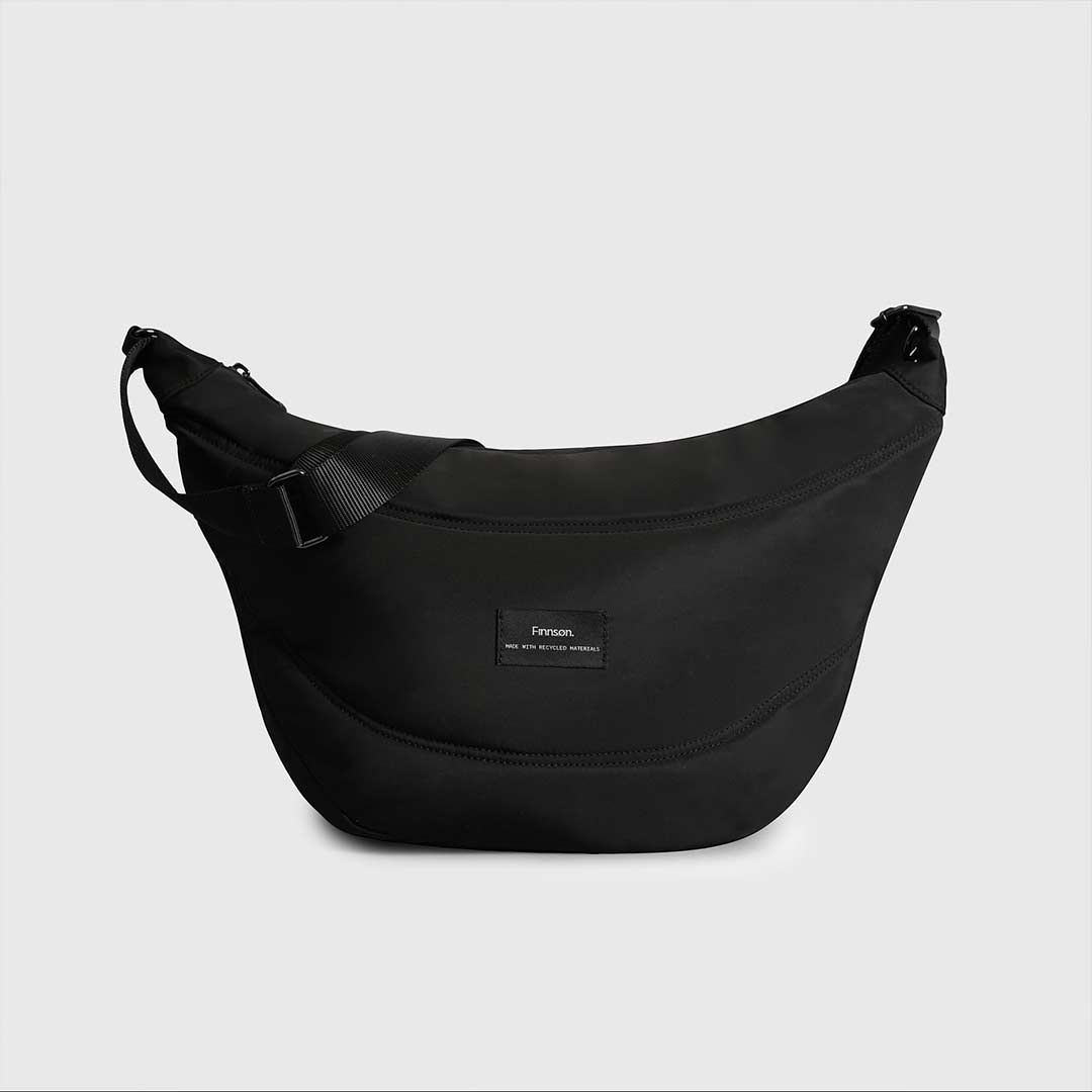 Finnson Osma Eco Sling Changing Bag with Clips - Black-Changing Bags-Black- | Natural Baby Shower