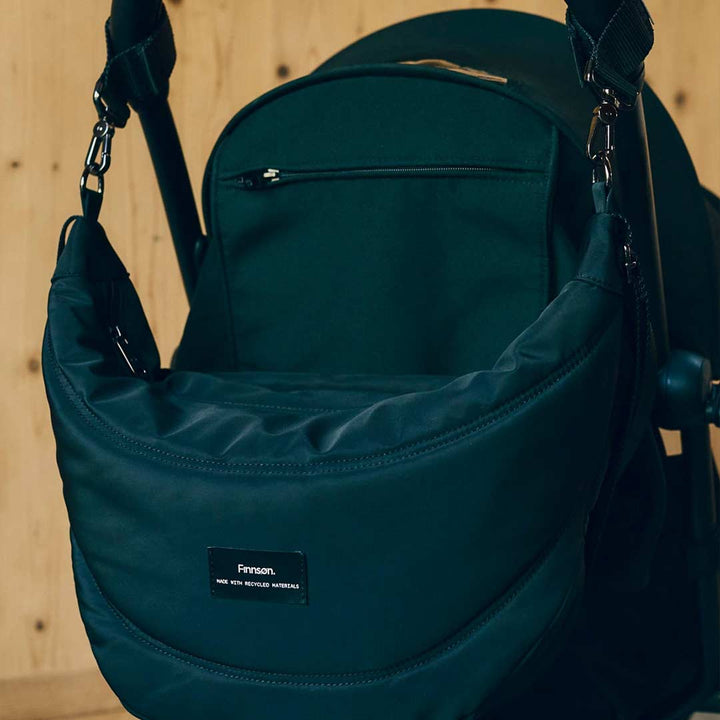 Finnson Osma Eco Sling Changing Bag with Clips - Black-Changing Bags-Black- | Natural Baby Shower