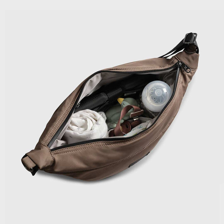 Finnson Osma Eco Sling Changing Bag with Clips - Mocha-Changing Bags-Mocha- | Natural Baby Shower