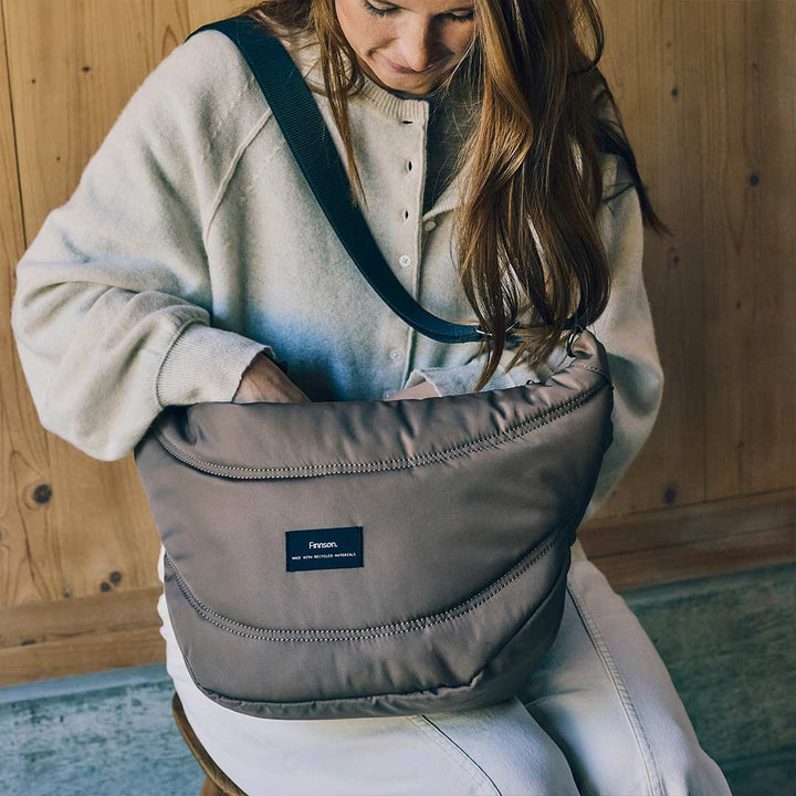 Finnson Osma Eco Sling Changing Bag with Clips - Mocha-Changing Bags-Mocha- | Natural Baby Shower