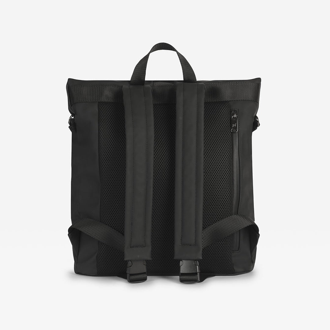Finnson Viggo Eco Roll Top Changing Backpack - Black-Changing Bags- | Natural Baby Shower
