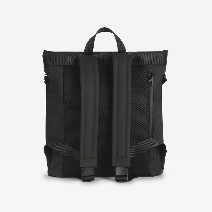 Finnson Viggo Eco Roll Top Changing Backpack - Black-Changing Bags- | Natural Baby Shower