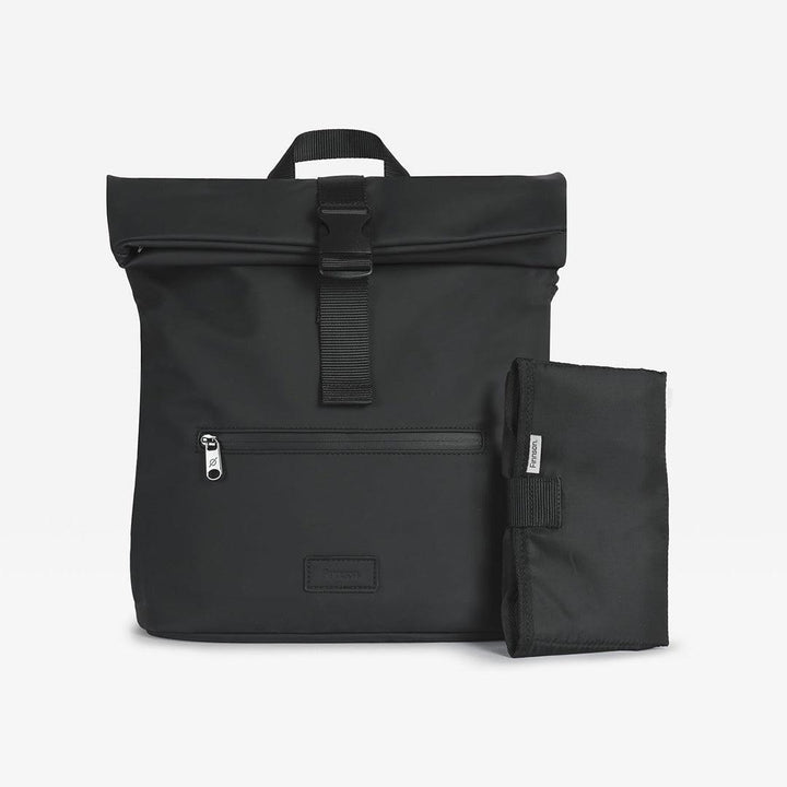 Finnson Viggo Eco Roll Top Changing Backpack - Black-Changing Bags- | Natural Baby Shower