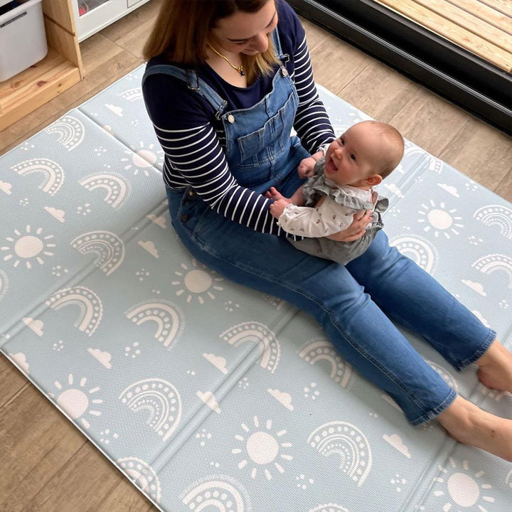 FOLDiMATS Playmat 130x190cm - Rainbow Confetti-Play Mats-Rainbow Confetti-130x190cm | Natural Baby Shower