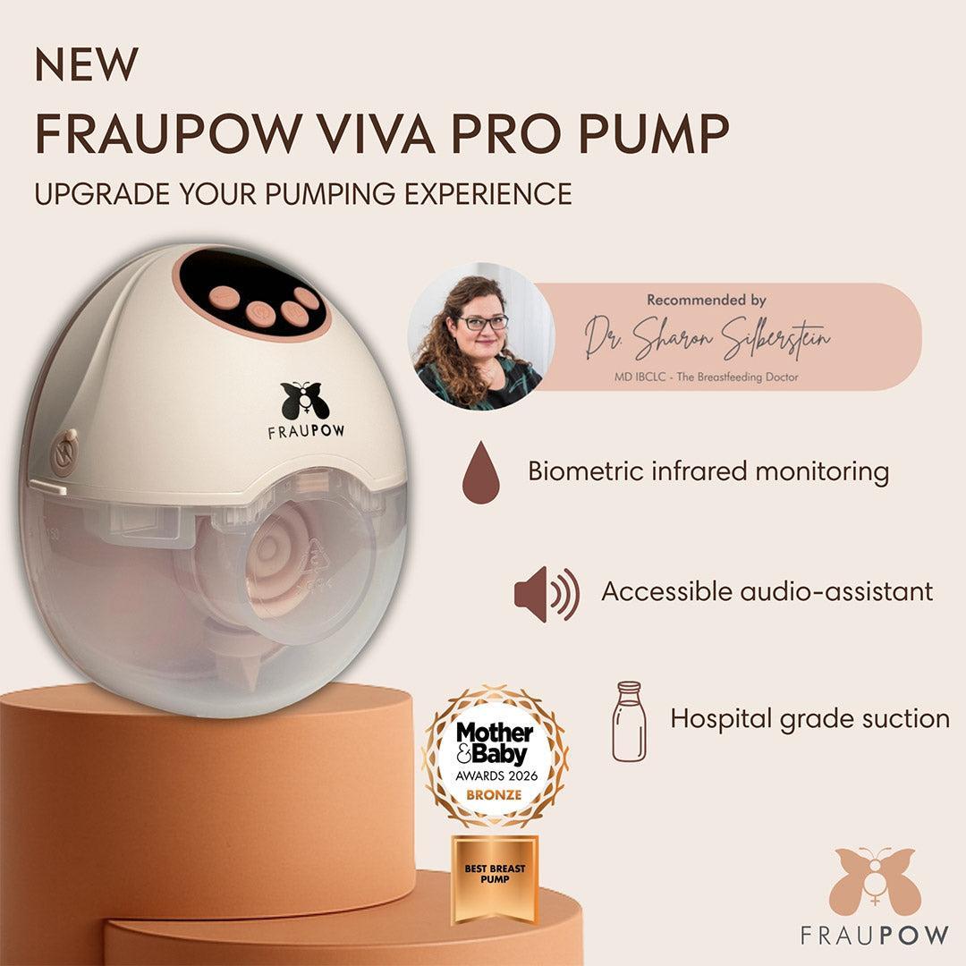Fraupow Viva Pro Wearable Hands-Free Breast Pump - Pink-Breast Pumps-Pink- | Natural Baby Shower
