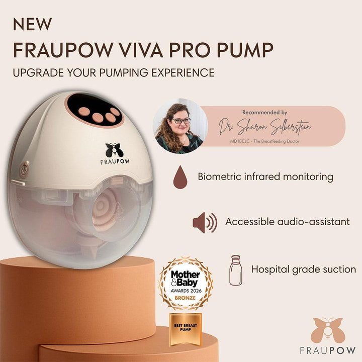 Fraupow Viva Pro Wearable Hands-Free Breast Pump - Pink-Breast Pumps-Pink- | Natural Baby Shower
