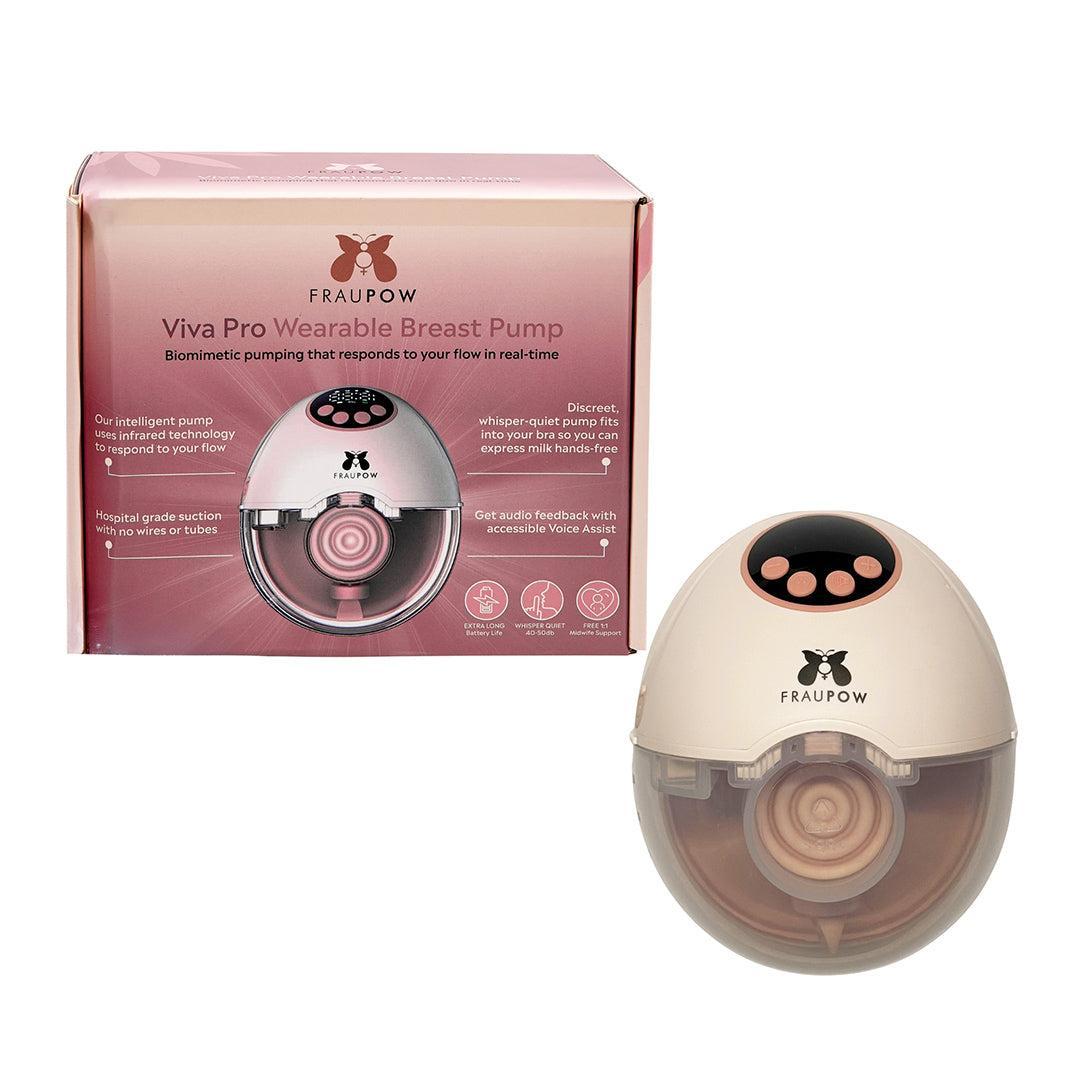 Fraupow Viva Pro Wearable Hands-Free Breast Pump - Pink-Breast Pumps-Pink- | Natural Baby Shower