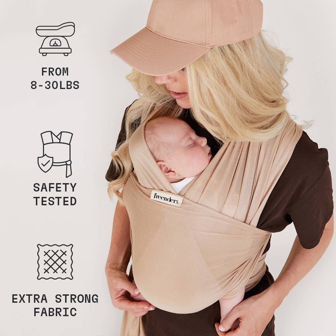 Freerider Co. Baby Wrap Carrier - Almond-Baby Carriers- | Natural Baby Shower