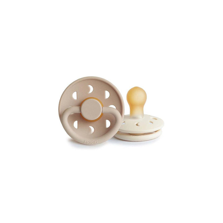 FRIGG Moon Phase Latex Pacifier - 2 Pack - Cream - Croissant-Pacifiers-Cream/Croissant-0-6m | Natural Baby Shower
