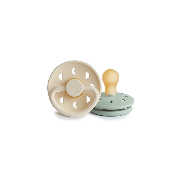 FRIGG Moon Phase Latex Pacifier - 2 Pack - Cream - Sage-Pacifiers-Cream/Sage-0-6m | Natural Baby Shower